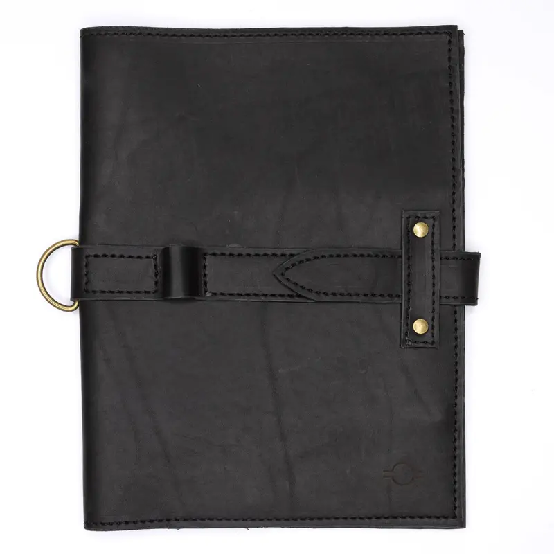 Matte Black Large Journal Cover With Secure Band 1