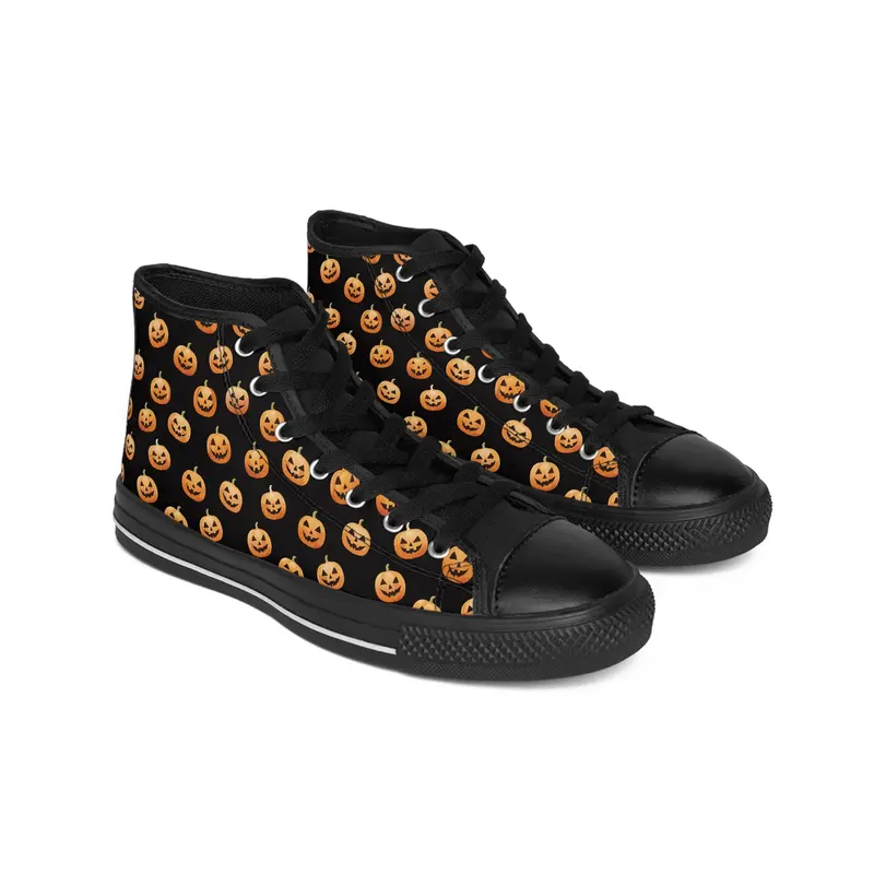 Men'S Jack-O'-Lantern High-Top Halloween Sneakers 1