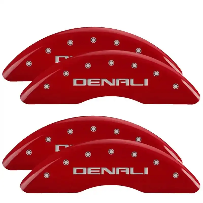 Mgp 4-Piston Caliper Covers – Engraved Front & Rear, Mopar Red Finish With Silver Accent 1