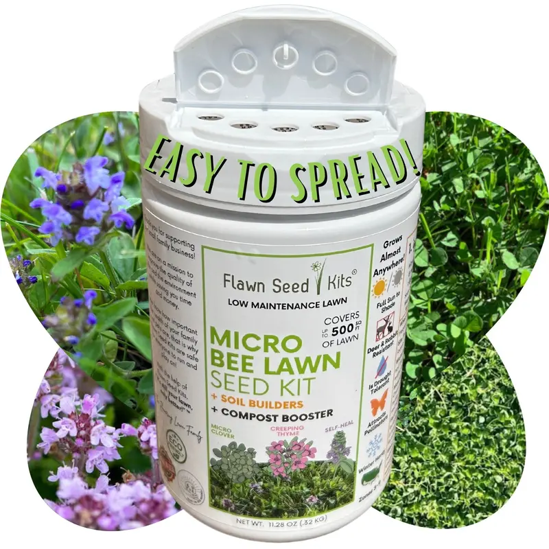 Micro Clover Bee Lawn Seed Mix – Easy-Spread Shaker 2
