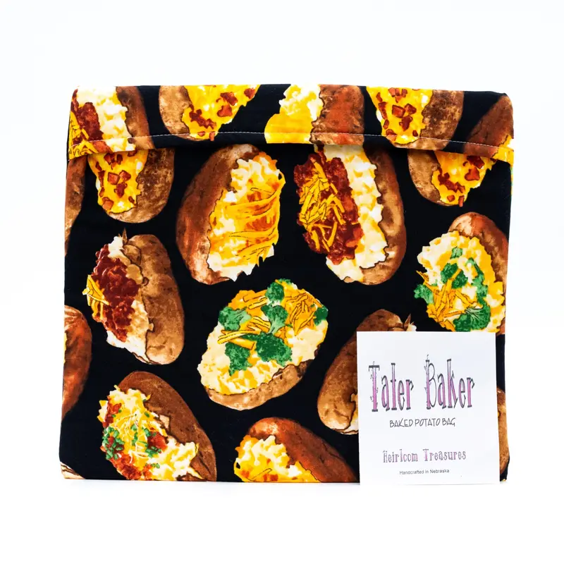 Microwave Potato Baking Bag – Reusable Tater Baker In Assorted Designs By Heirloom Treasures 1