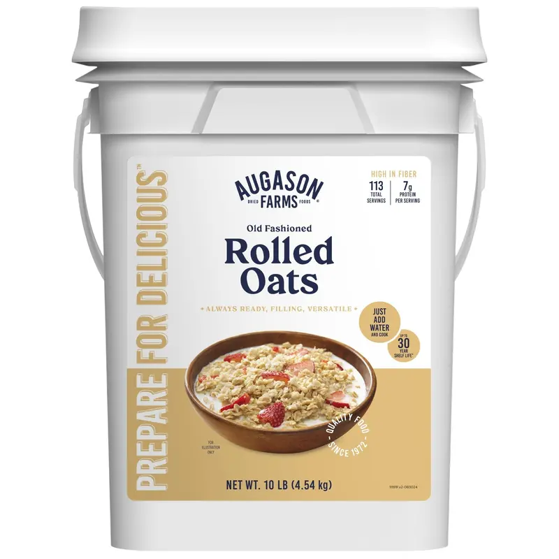 Old-Fashioned Rolled Oats – 4-Gallon Pail, 113 Servings 1