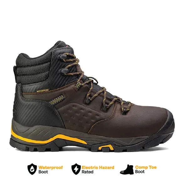 Olympic 6-Inch Brown Waterproof Work Boot With Composite Toe 1