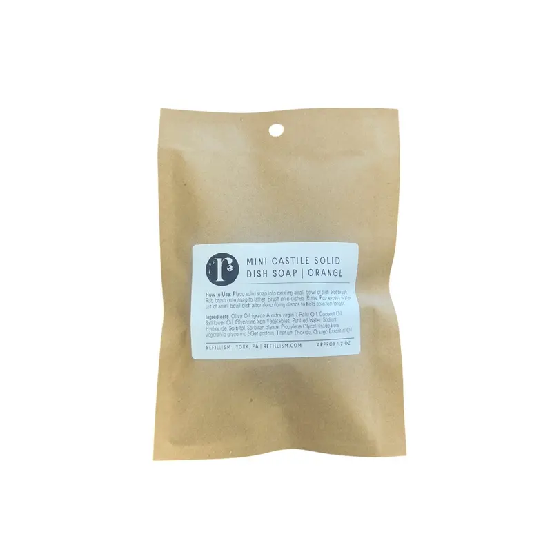 Orange Castile Solid Dish Soap – Mini Refill Format 1
