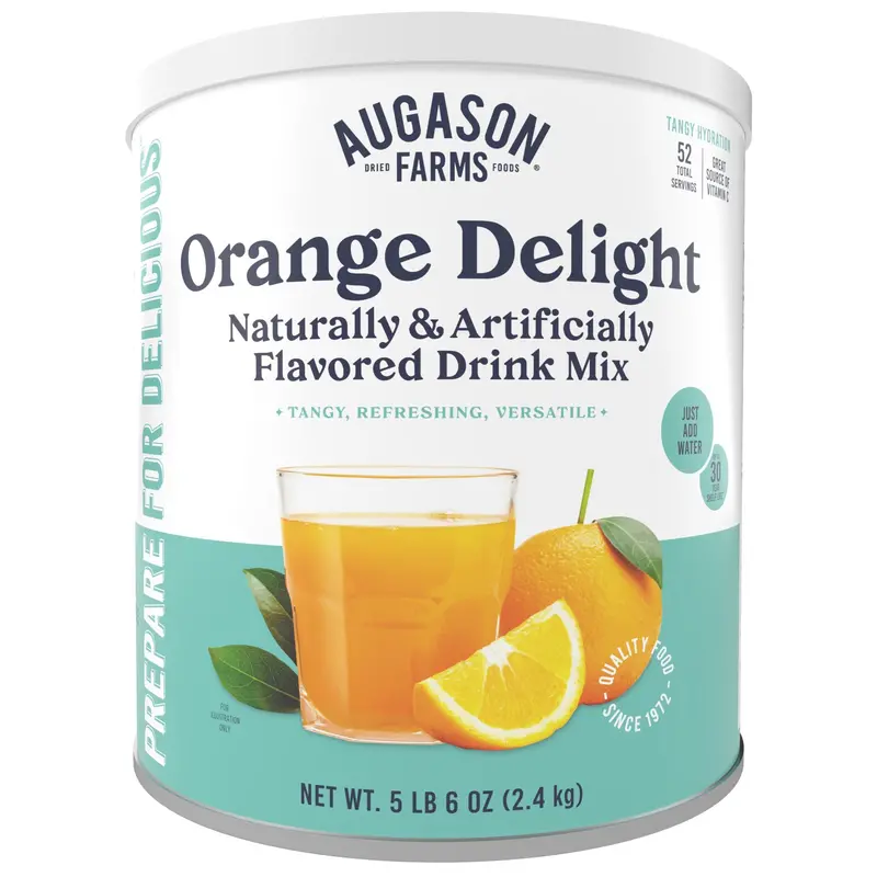 Orange Delight Drink Mix – 52-Serving Can 1
