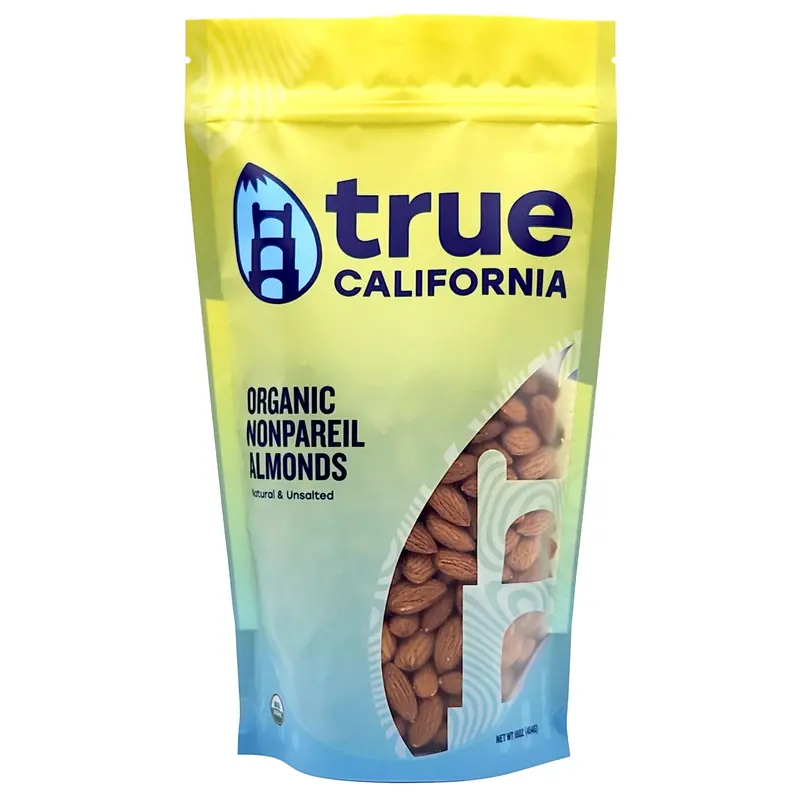 Organic Nonpareil Almonds – Whole, Raw & Skin-On 1