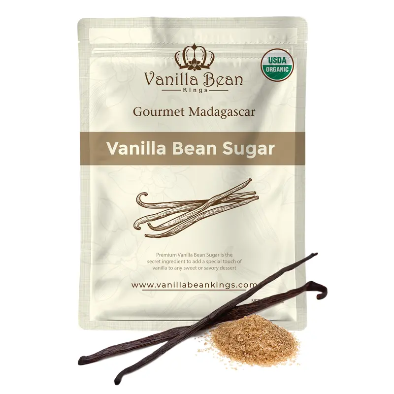 Organic Vanilla Bean Infused Sugar – 12 Oz Jar 1