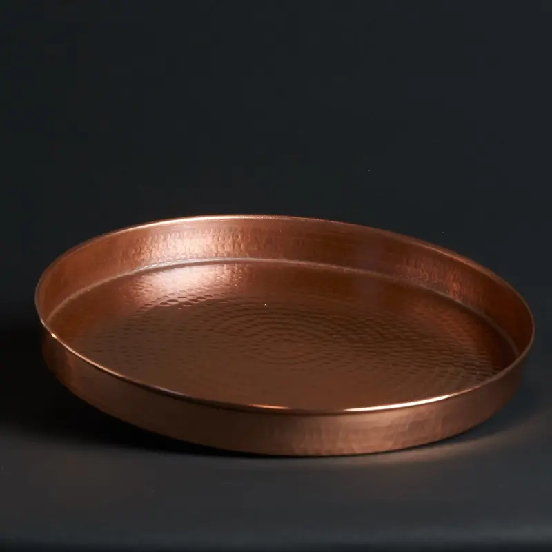 Oyster-Inspired Copper Serving Tray 1