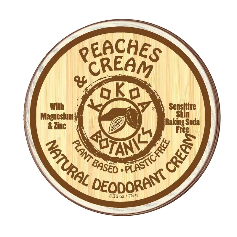 Peaches & Cream Baking Soda-Free Deodorant Cream – 2.5 Oz Soothing Formula 1