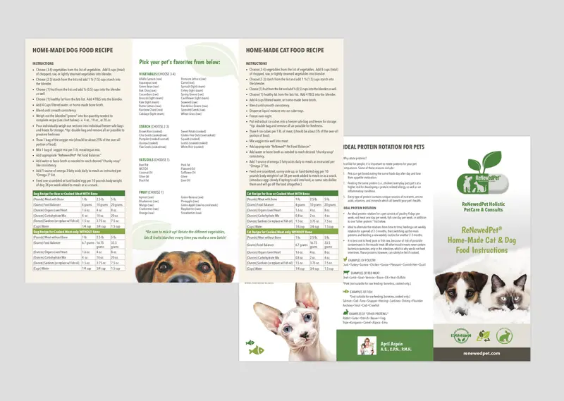 Printable Homemade Pet Food Recipe Collection 1