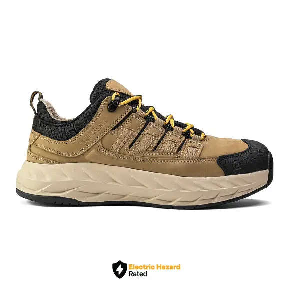 Pro Lace-Up Tan Low-Profile Waterproof Work Shoe For Men 1
