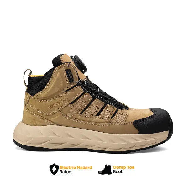 Pro Safety Tan Composite Toe Work Shoe – Men’S 6-Inch Mid-Cut 1