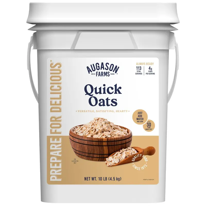 Quick-Cook Oats – 4-Gallon Pail, 113 Servings 1