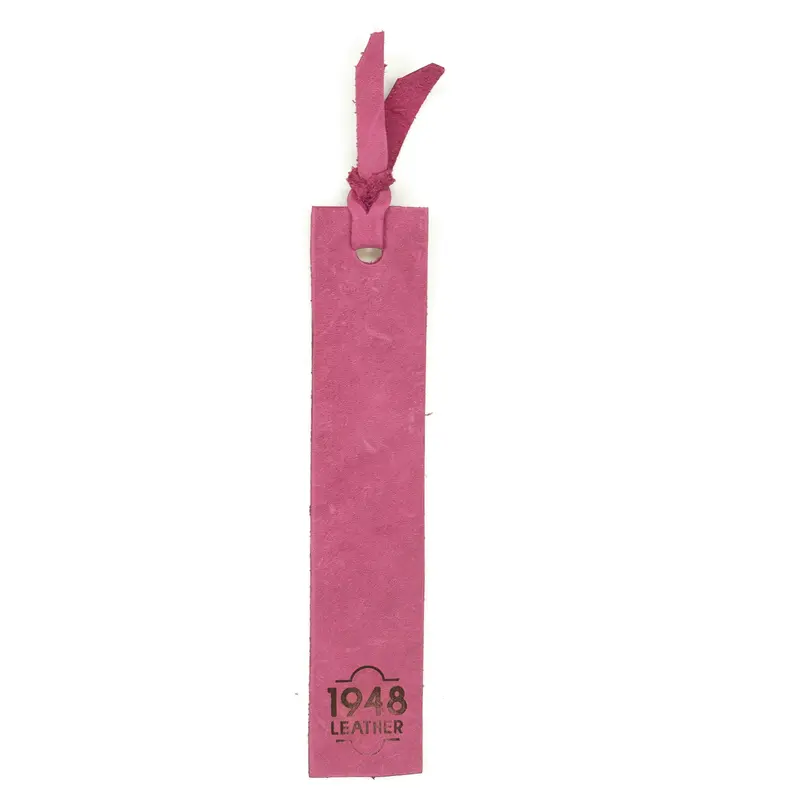 Rouge Leather Bookmark With Gold Accent 1