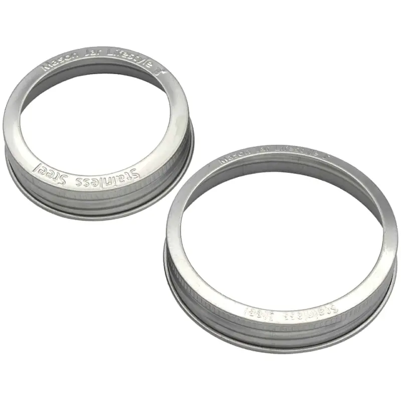 Rust-Resistant Stainless Steel Mason Jar Bands – 5-Pack 1