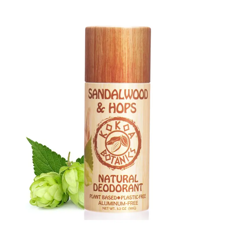 Sandalwood & Hops Plastic-Free Natural Deodorant – Aluminum-Free, 3.2 Oz 1