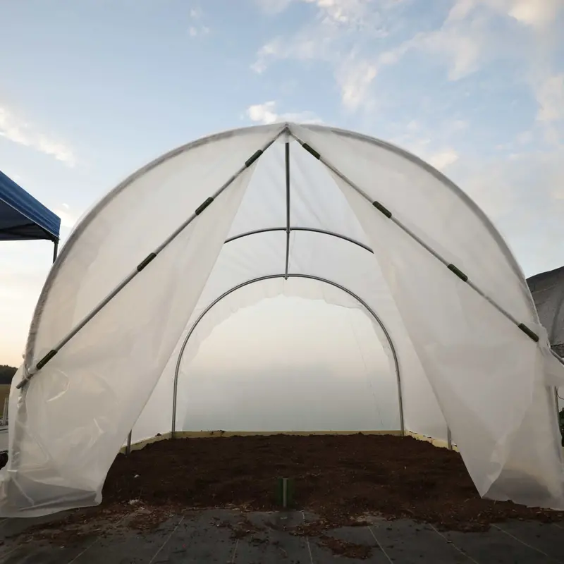 Scissor-Style Greenhouse Door Kit – Space-Saving Entry Solution 1