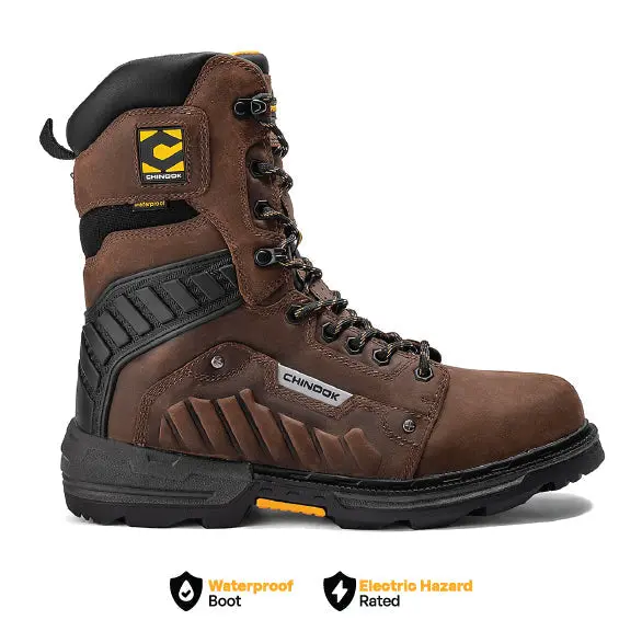 Scorpion 9-Inch Plain Toe Brown Waterproof Work Boot 1