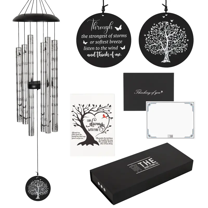 Serenity Amazing Grace Wind Chimes – 40-Inch Scripture-Inspired Memorial Gift 1