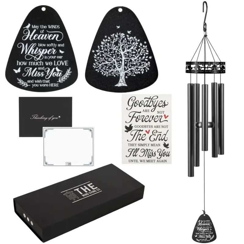 Serenity Family-Love Wind Chimes – 34-Inch Memorial Gift With Gentle Tone 1