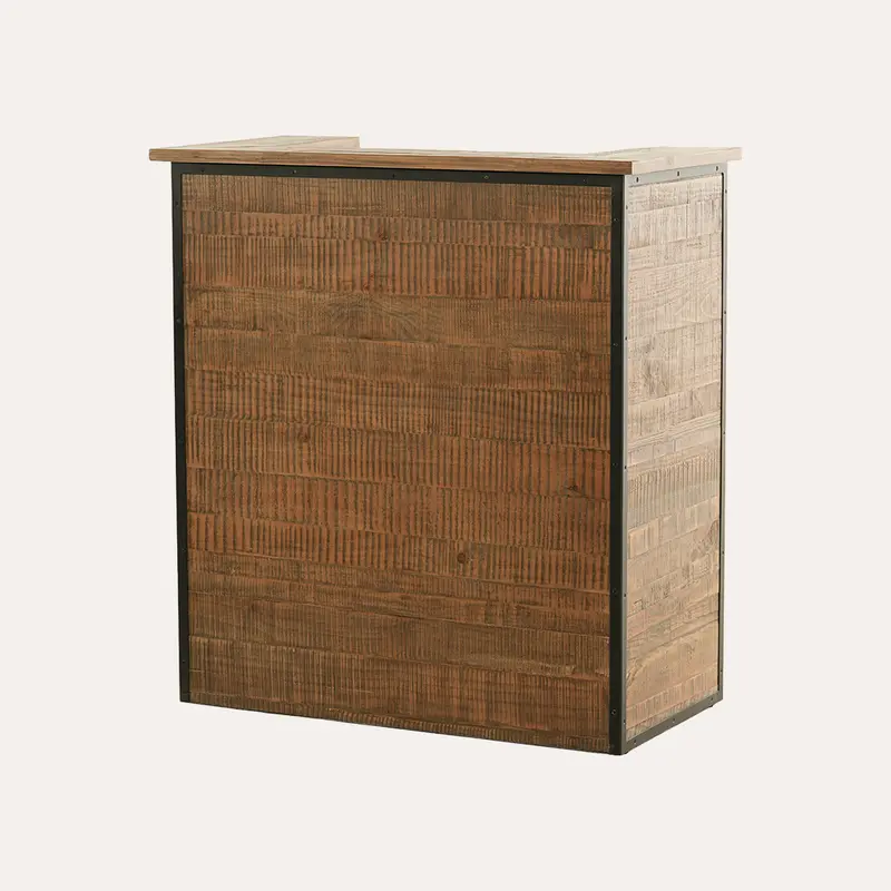 Sierra Small Reclaimed Wood Reception Desk 1