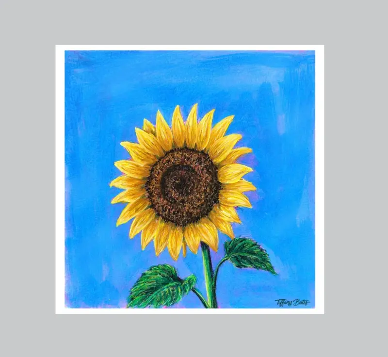Soaring Sunflower Fine Art Print – 8" X 8" Vibrant Botanical Wall Art 1