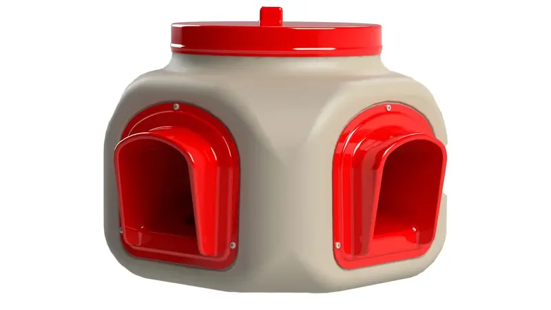Space-Saving Compact Chicken Feeder – Durable Auto-Dispensing Design 1