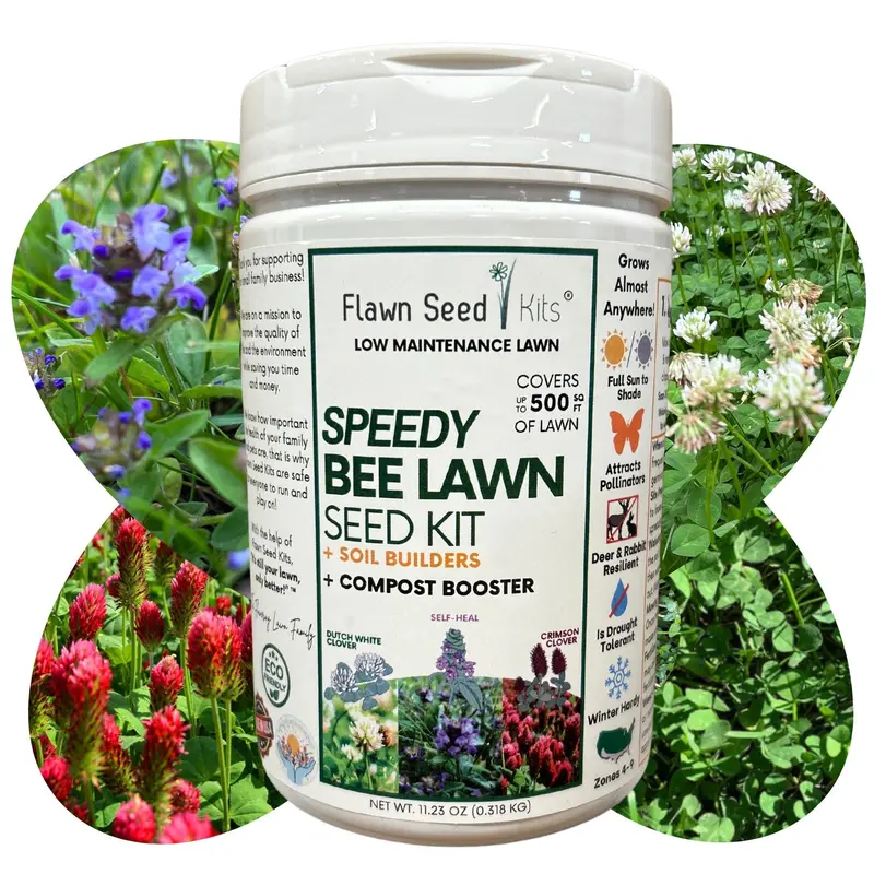 Speedy Bee Lawn Grass & Clover Seed Kit 2
