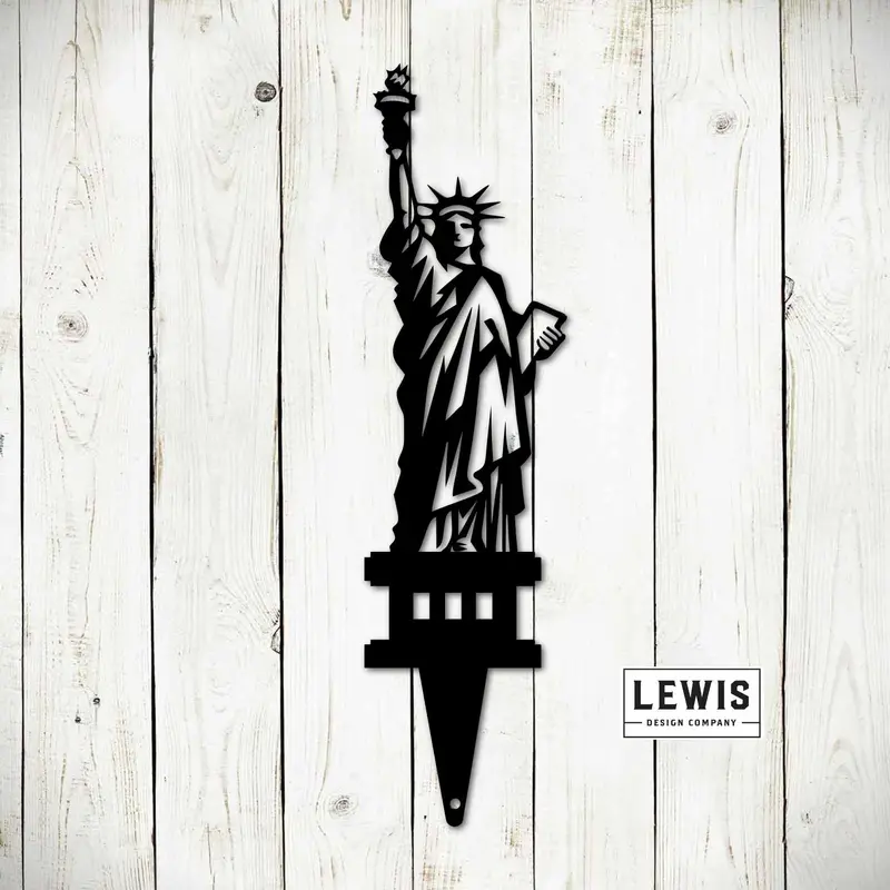 Statue Of Liberty Yard Stake – Patriotic Metal Garden Sign For 4Th Of July & Outdoor Displays 1