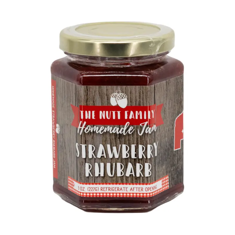 Strawberry Rhubarb Jam – Small-Batch, 9 Oz Artisan Preserve By Nutt Family 1