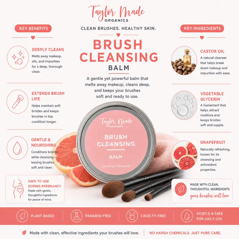 Sulfate-Free Brush Cleansing Balm For Gentle Makeup Tool Care 2