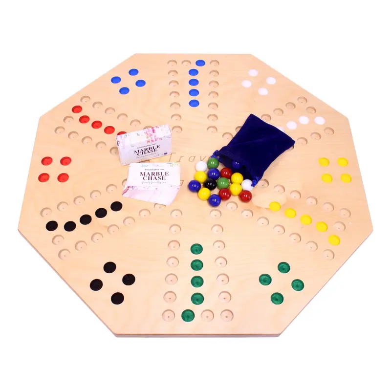Travel Marble Chase Game – Double-Sided Portable Board (23" Wide) 1