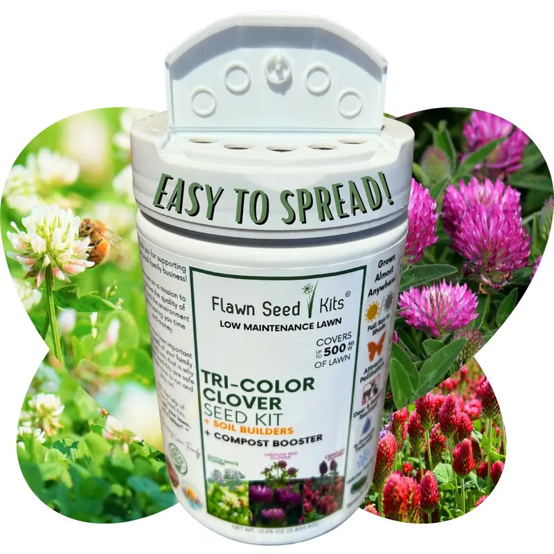 Tri-Color Clover Easy-Spread Shaker – Red, White & Crimson Ground Cover 2