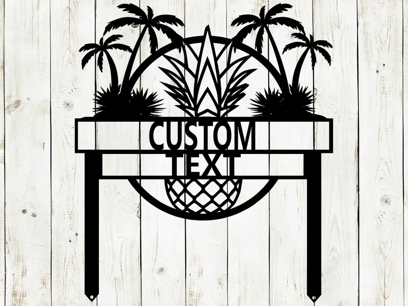 Tropical Garden Sign – Custom Beach-Inspired Outdoor Wall Or Stake Sign 1