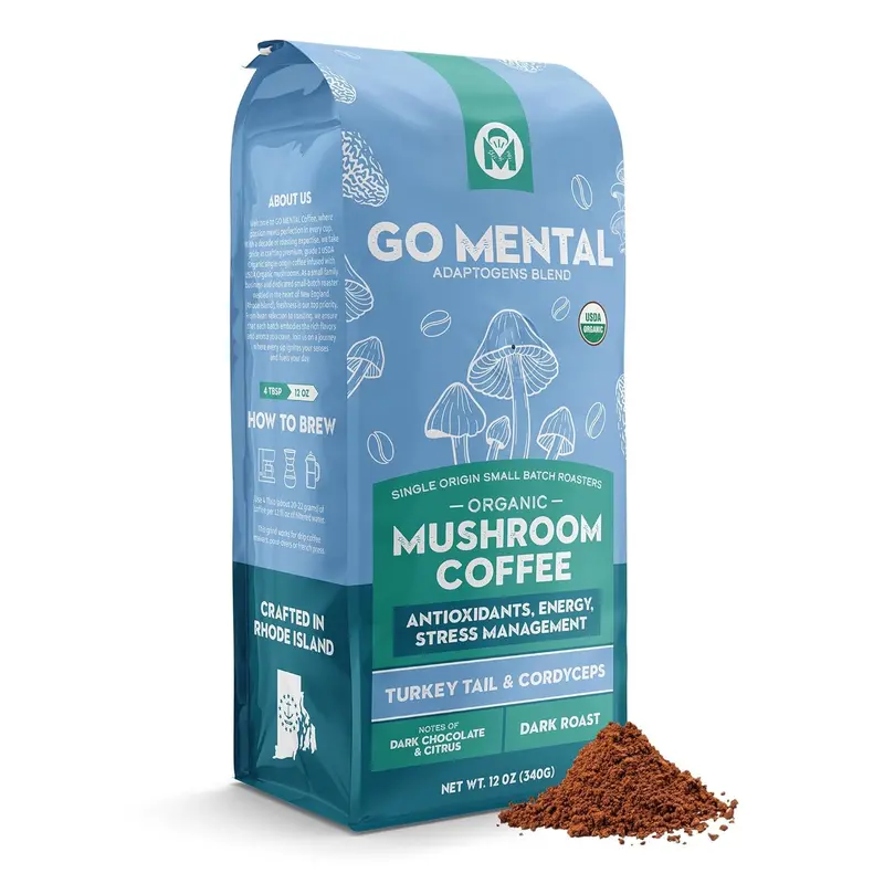 Turkey Tail And Cordyceps Mushroom Coffee – Functional Energy Blend 1