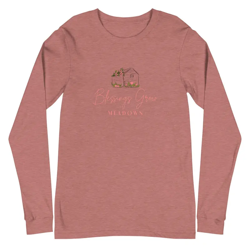Unisex Long Sleeve Tee – Bella Canvas Base With Subtle Logo Print 1