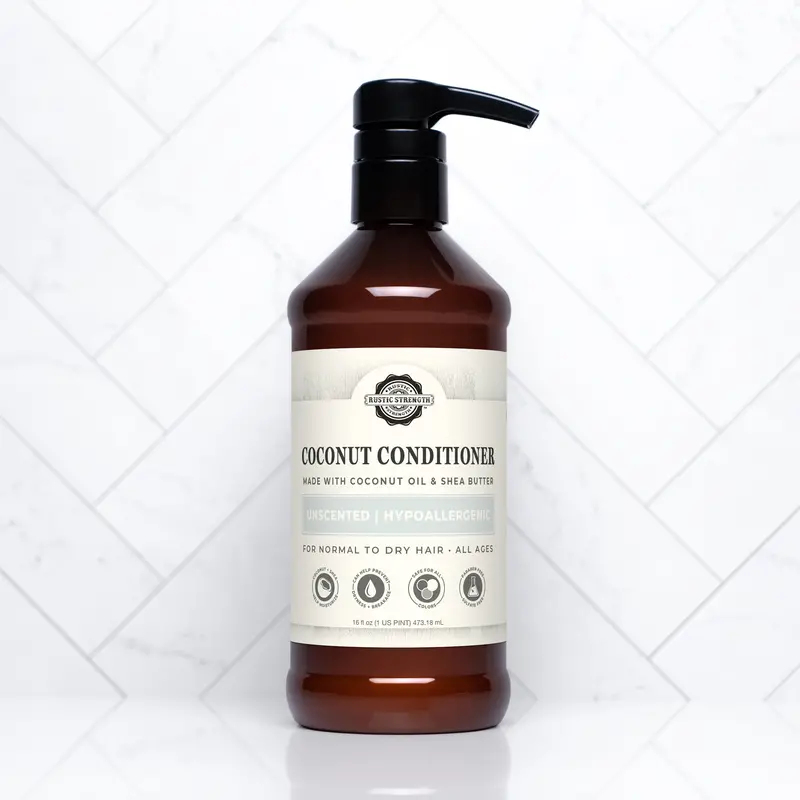 Unscented Coconut Hair Conditioner – Gentle, Hypoallergenic Moisture 1