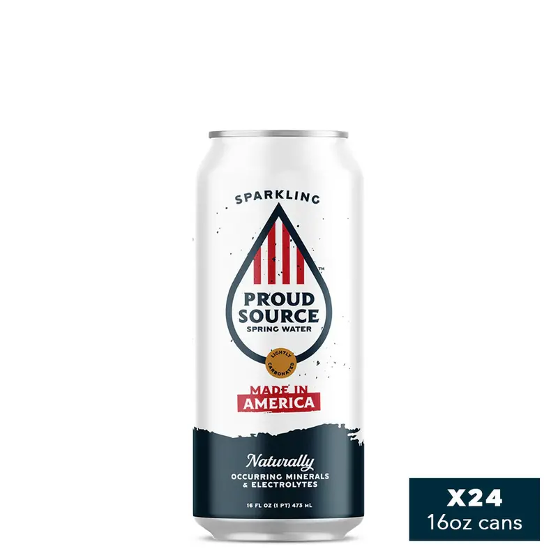 Usa-Made Sparkling Spring Water – 16 Oz Aluminum Cans 1