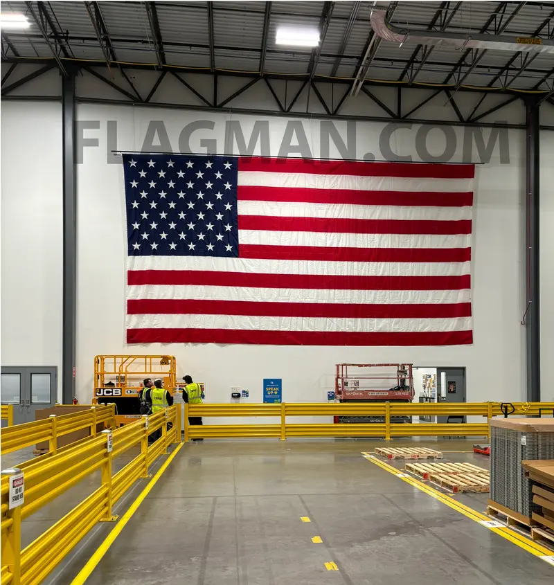 Wallsafe™ Reinforced Nylon Wall-Mounted Us Flag With Heavy-Duty Grommets 1