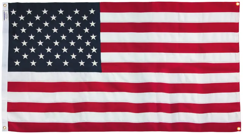 Wallsafe™ Reinforced Polyester Wall-Mounted Us Flag With Grommet Reinforcement 1