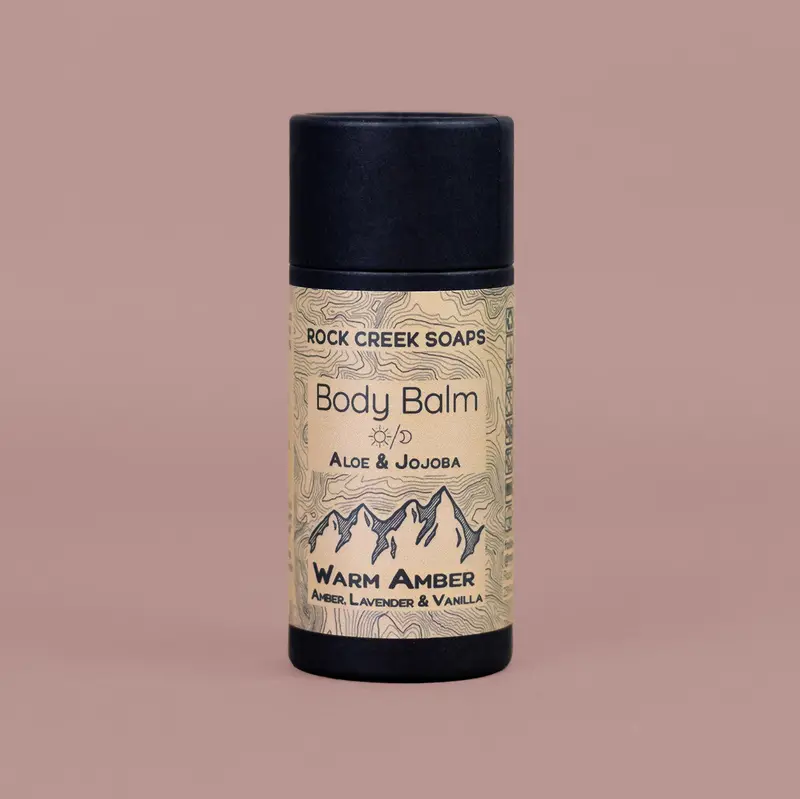 Warm Amber Solid Body Balm – Black Amber, Vanilla & French Lavender 1