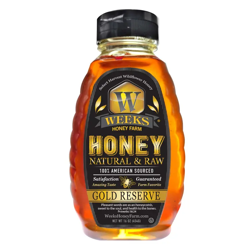 Weeks Raw Gold Reserve Honey – Unfiltered, Small-Batch Georgia Honey 1