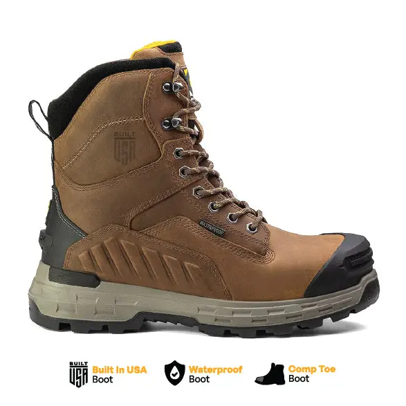 Wildwood 8-Inch Waterproof Brown Work Boot With Composite Toe – Usa Made 1