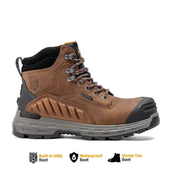 Wildwood Waterproof Composite Toe Work Boot – 6-Inch Brown, Made In Usa 1