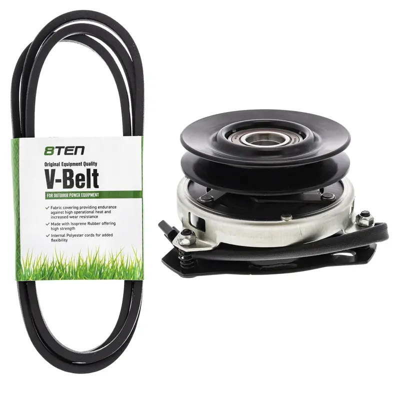 Wizard Mk1006322 Electric Pto Clutch With Compatible Drive Belt Assembly 1