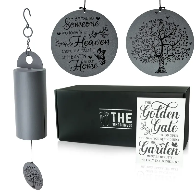 Xl Serenity Memorial Wind Bell – 36-Inch Reflective Chime For Grief & Remembrance 1