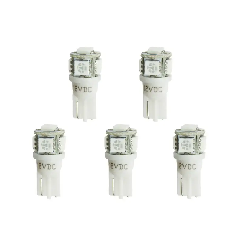 Autometer Led Replacement Bulbs – T3 Wedge Base, Cool White, 5-Pack (Model 3288-K) 1