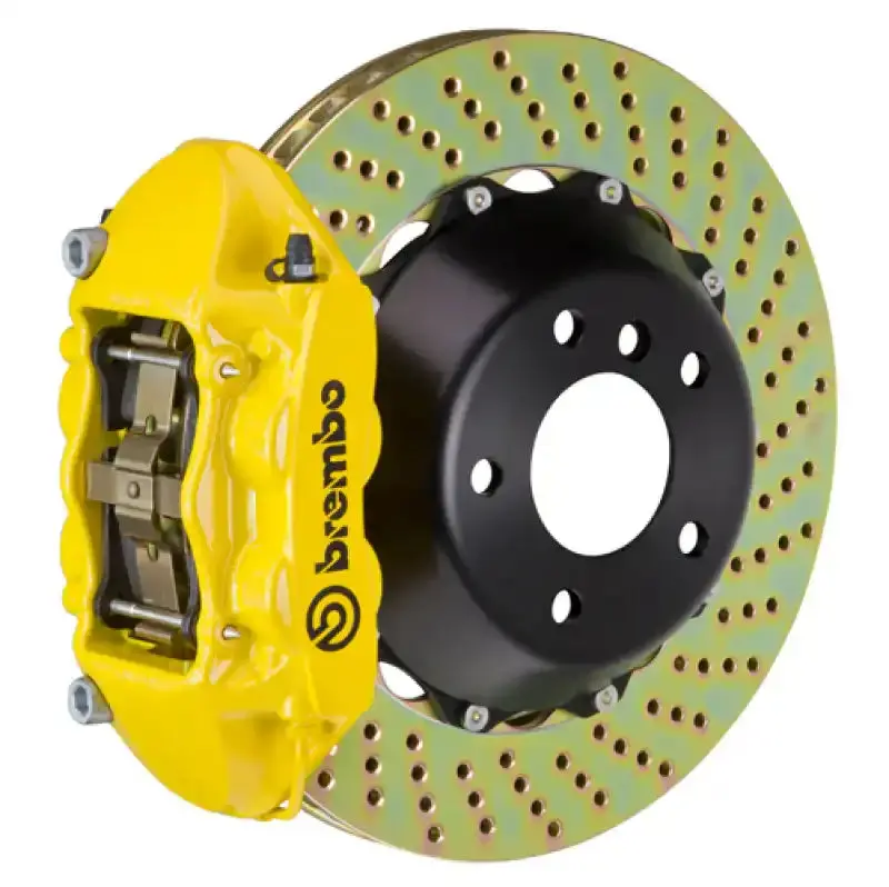 Brembo Gt Rear Brake Kit – 4-Piston Calipers With 380X28Mm Drilled Two-Piece Rotors For 2006–2013 Corvette Z06 1