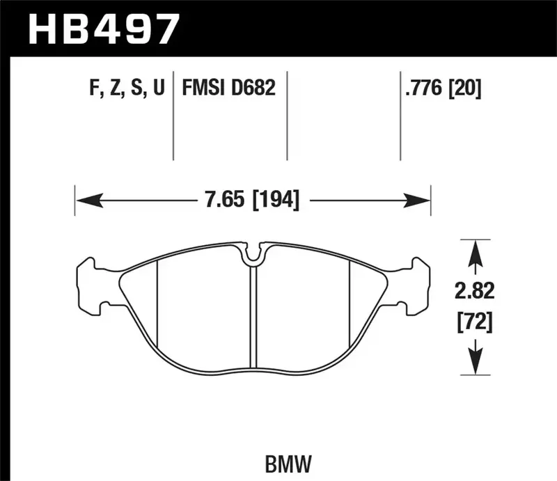 Hawk Ceramic Brake Pads – Hb497Z.776 Series With 0.776-Inch Thickness For Quiet, Low-Dust Operation 1