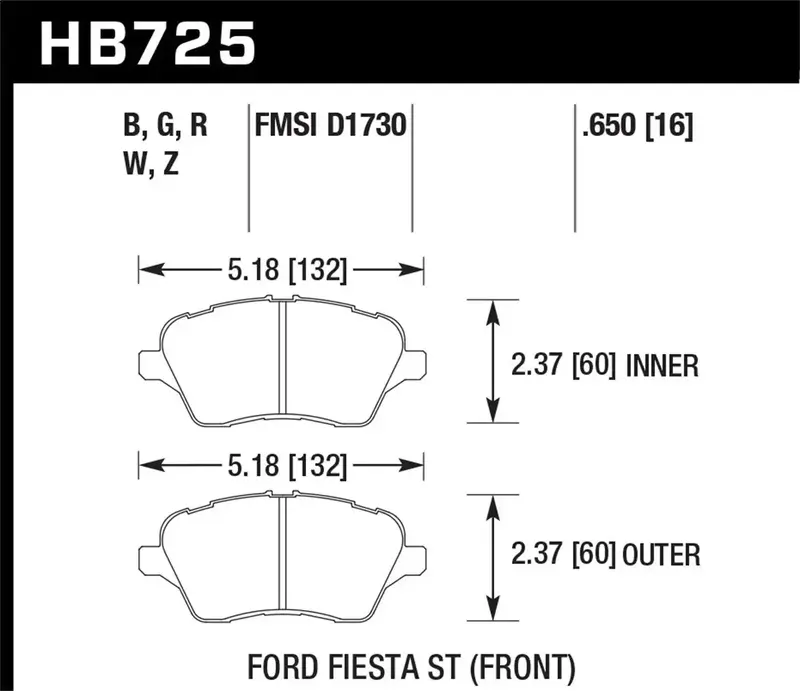 Hawk Performance Dtc-30 High-Temp Disc Brake Pads – 0.650" Thickness For Track & Street Use 1